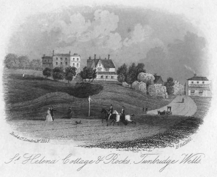 St Helena Cottage & Rocks - 15th Oct 1860