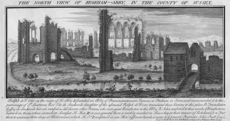 North View of Begeham Abbey - 27th Mar 1737