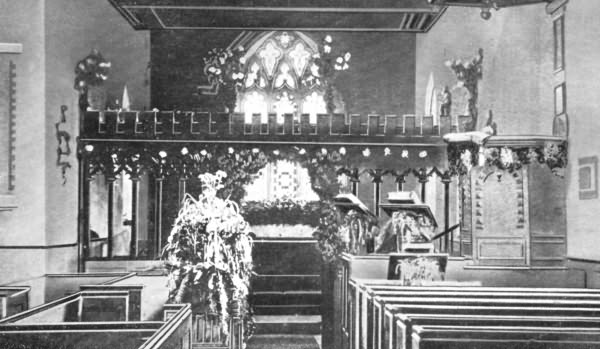 Cowden Church Interior - c 1880