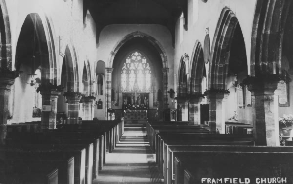 Interior, Framfield Church - 1907