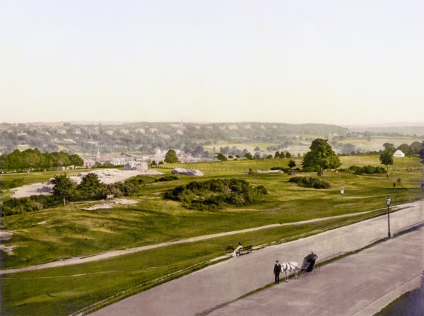 The Common viewed from the Wellington Hotel - c 1900