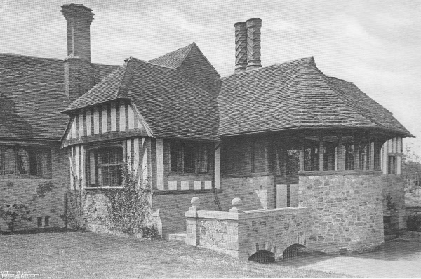 New Guest Rooms beyond the North Moat, Hever Castle - 1907