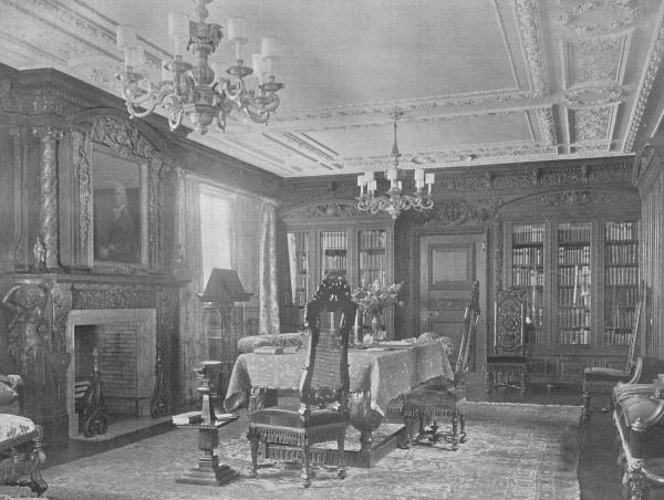 The Library, Hever Castle - 1907