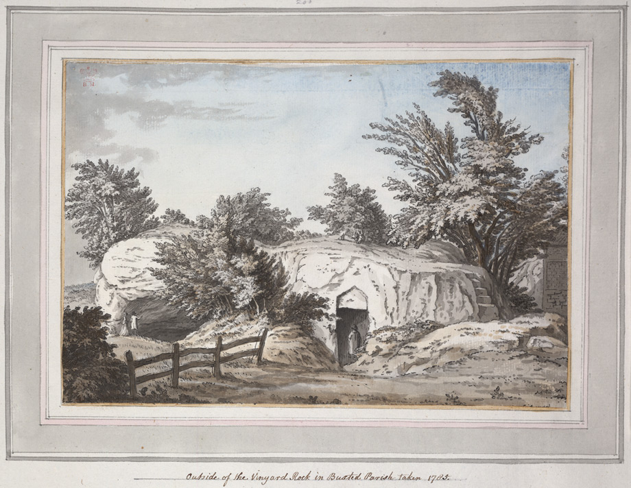 Outside of the Vineyard Rock in Buxted Parish - 1785