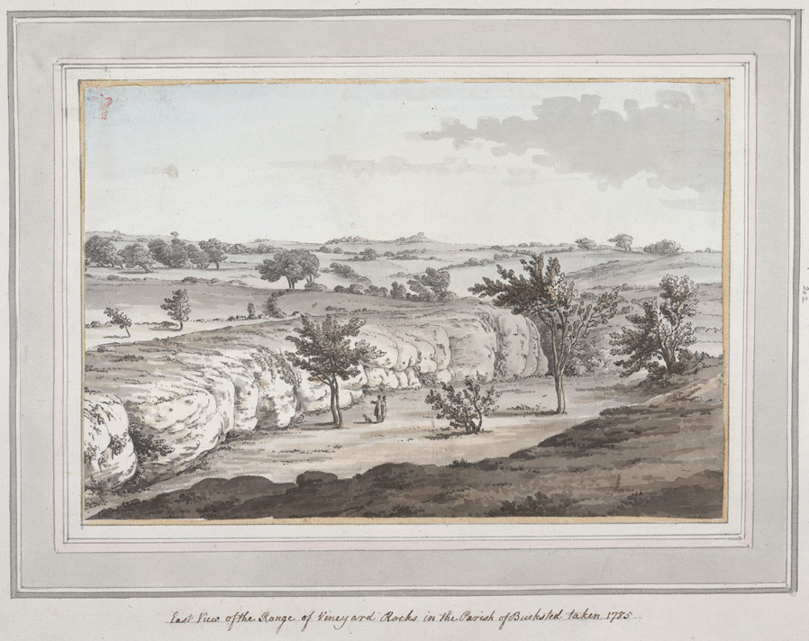 East View of the Range of Vineyard Rocks in the Parish of Buxted - 1785