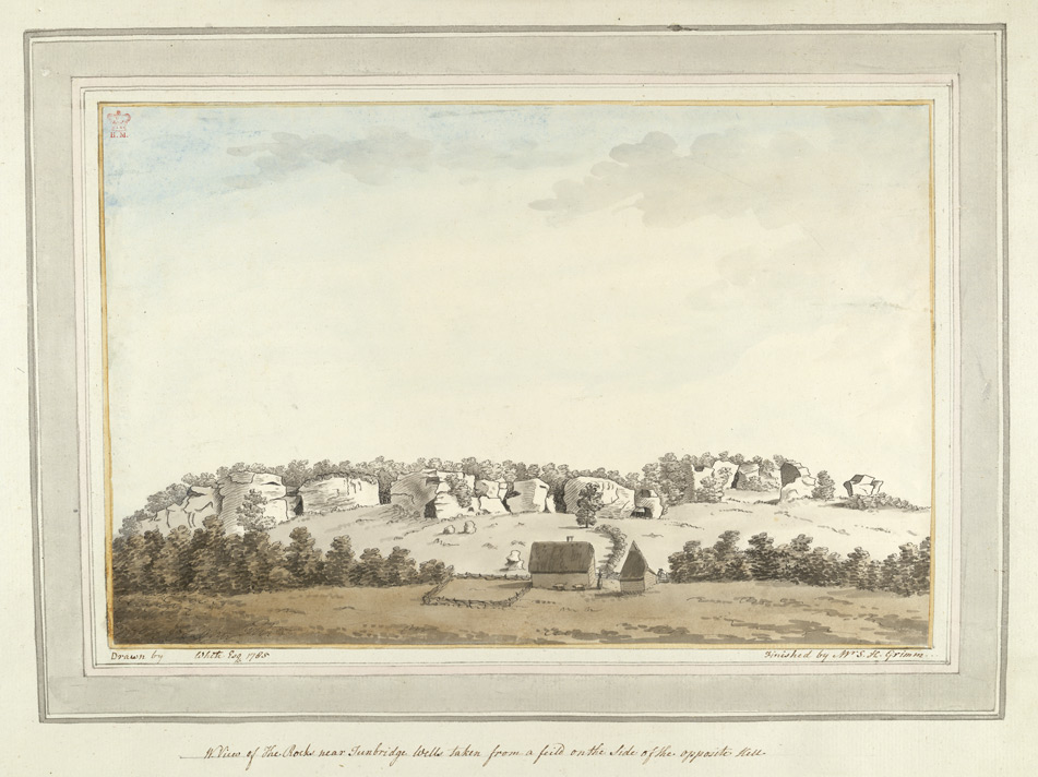 A View of the Rocks near Tunbridge Wells taken from a field on the side of the opposite Hill - 1785