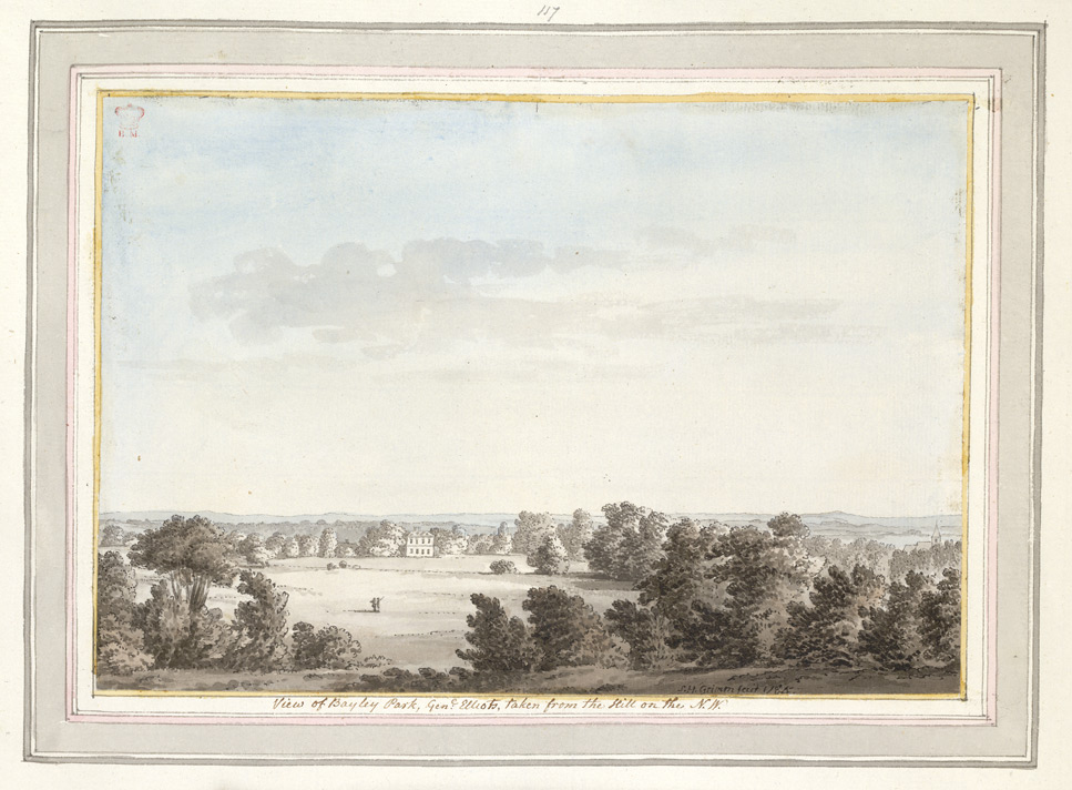 View of General Elliotts Bayley Park from the Hill on the North West - 1784