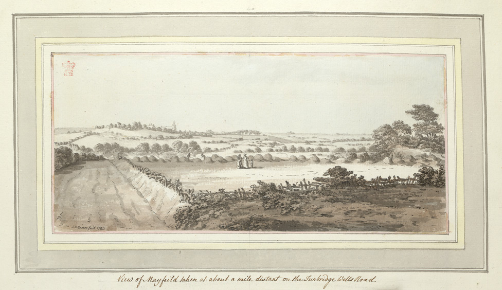 View of Mayfield taken at around a mile distant on the Tunbridge Wells Road - 1783