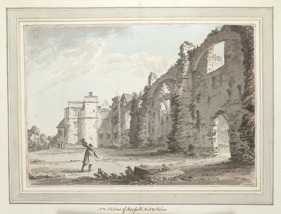 North and North East View of Mayfield Hall and Palace - 1783