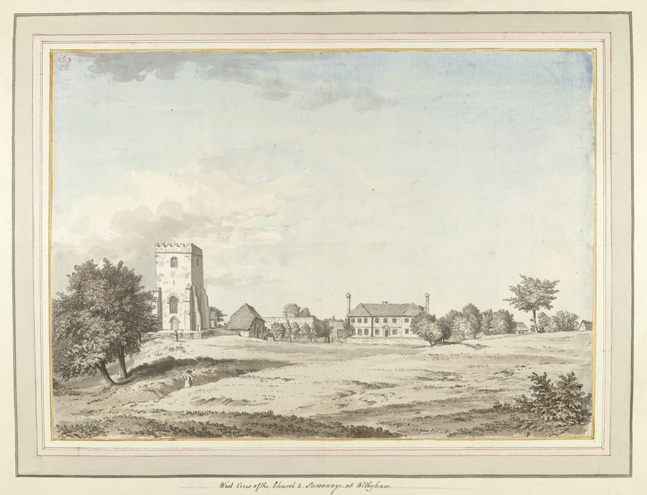 West View of the Church and Parsonage at Withyham - 1783