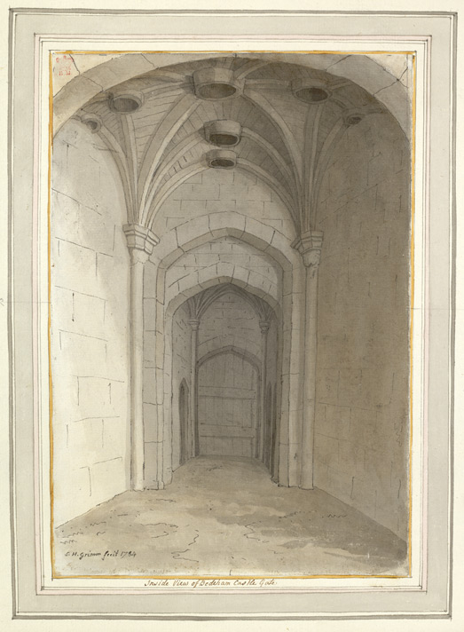 Inside View of Bodiham Castle Gate - 1784