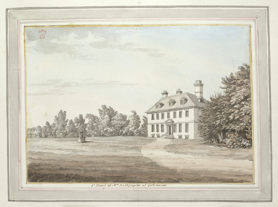 South Front of Mrs Dalrymples House at Gatehouse - 1784