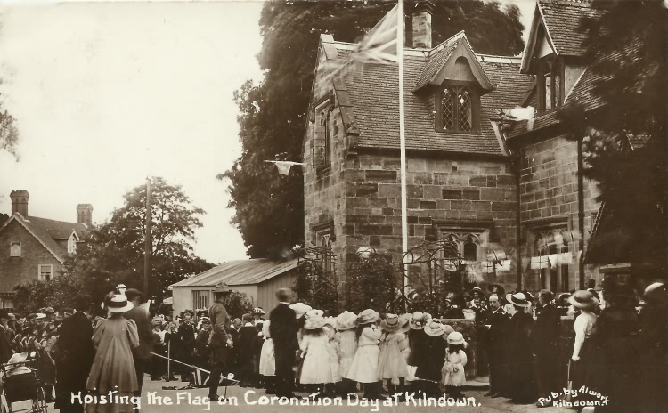 Hoisting the flag on Coronation Day, Kilndown - 1911