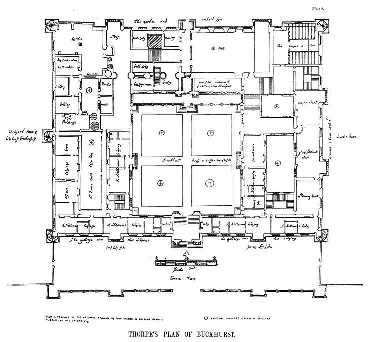 Plan of Buckhurst - c 1600