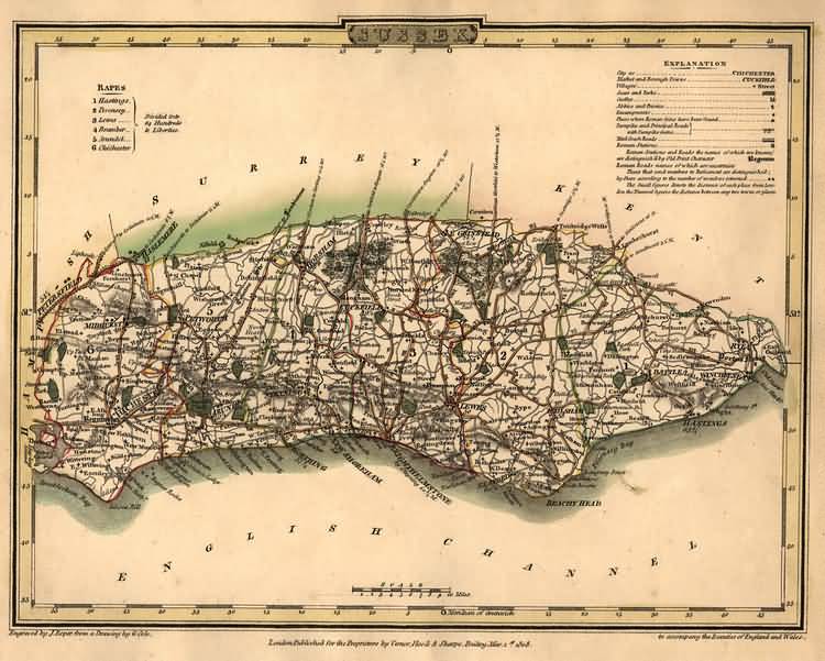 Sussex by G.Cole and engraved by J.Roper - 1808