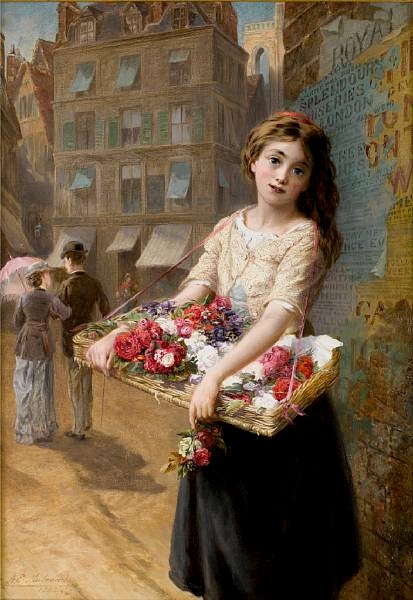 A Street Flower Seller - 1882