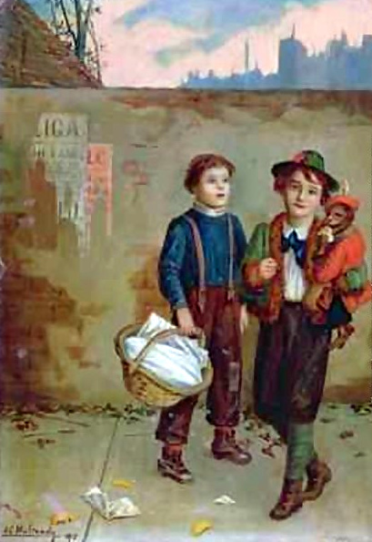 Beggars and a Momkey - 1893