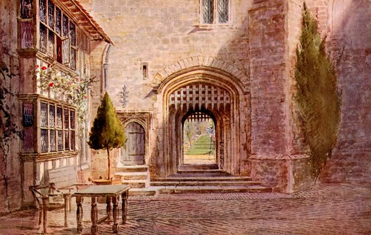 The Courtyard, Hever Castle - 1910