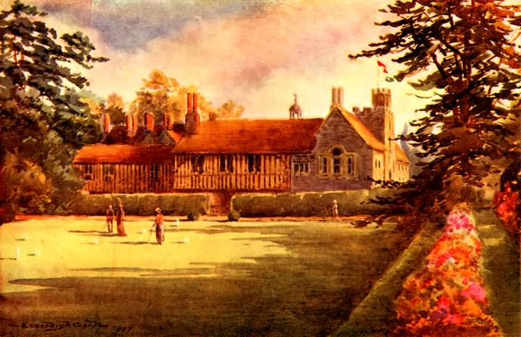 Ightham Mote, from the Bowling Green - 1907