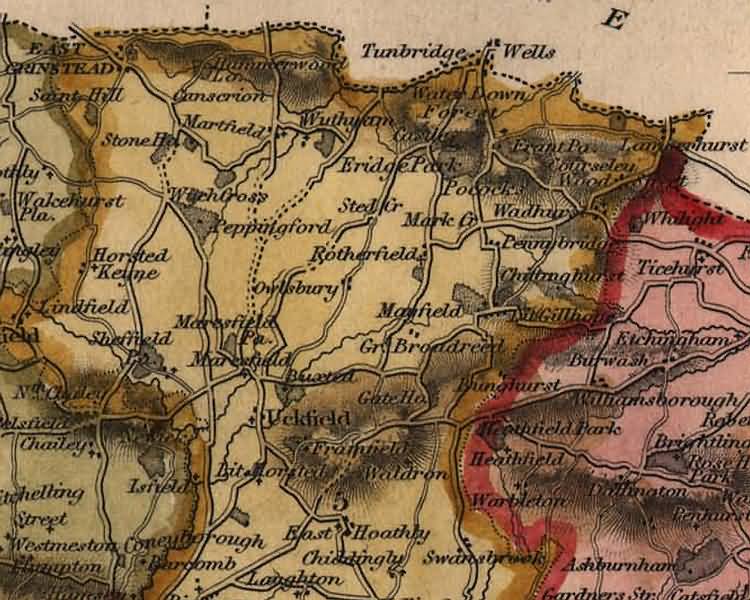 [North] Sussex by Thomas Moule - 1837