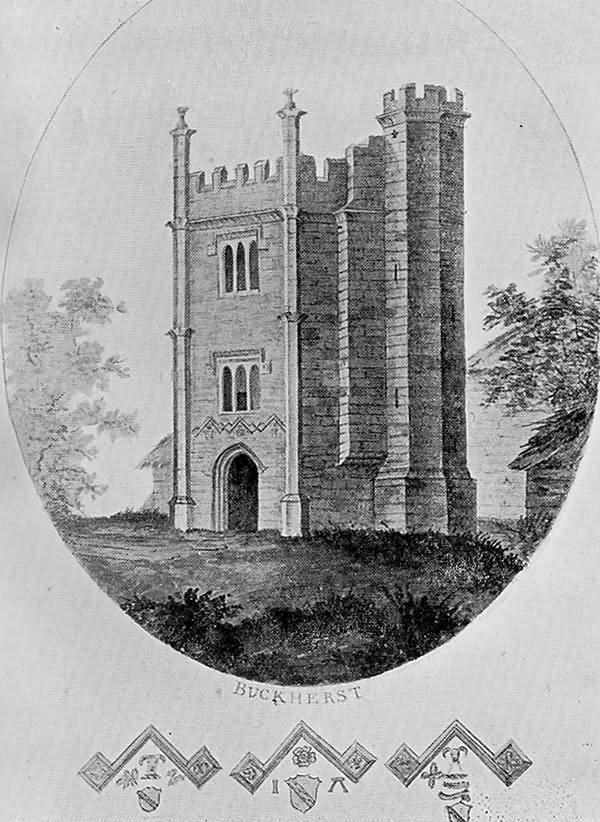 Old Buckhurst Gate Tower - c 1780