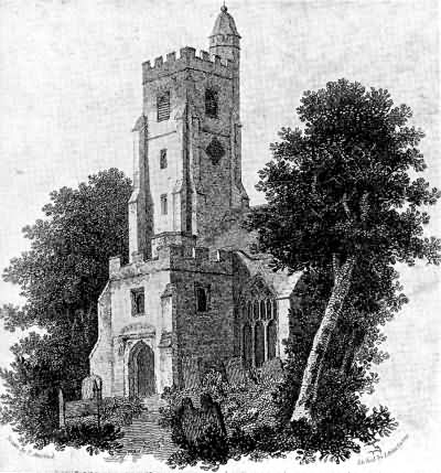 South Porch and Tower of Sevenoaks Church - 1809