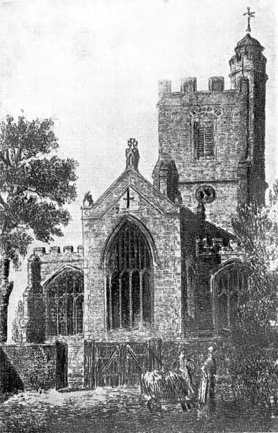 The Parish Church of Sevenoaks from the High Street - 1820