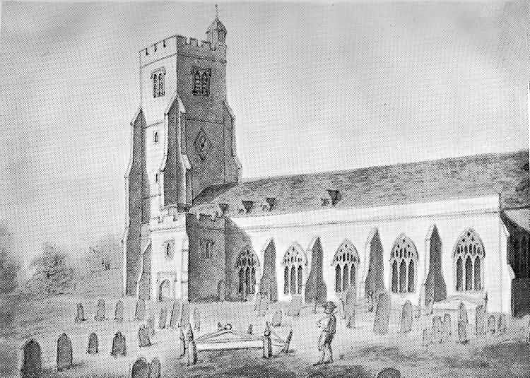 The Parish Church before the 1810 restoration - 1797