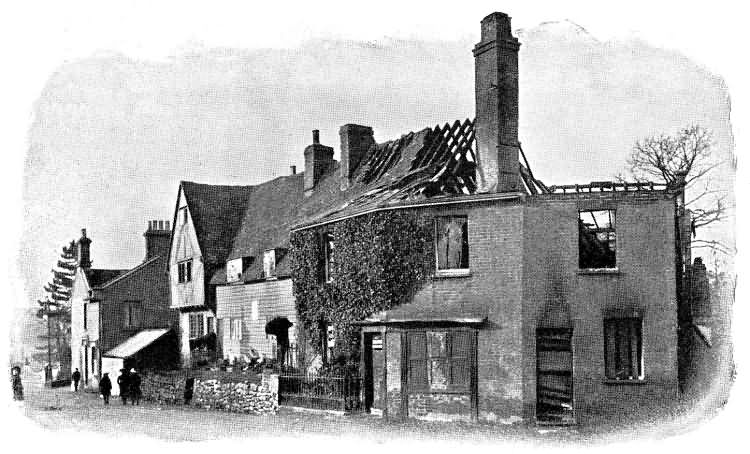 Old Houses and scene of fire at Dry Hill - 1903
