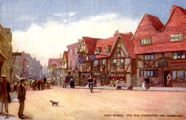High Street and Chequers Inn - 1908