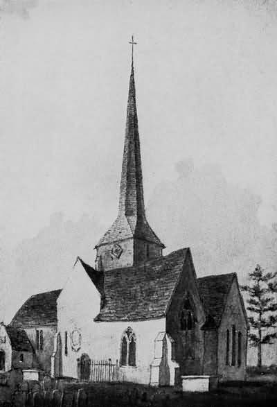 St. Giles Church with the Marie de Bradehurst Chapel - 1806