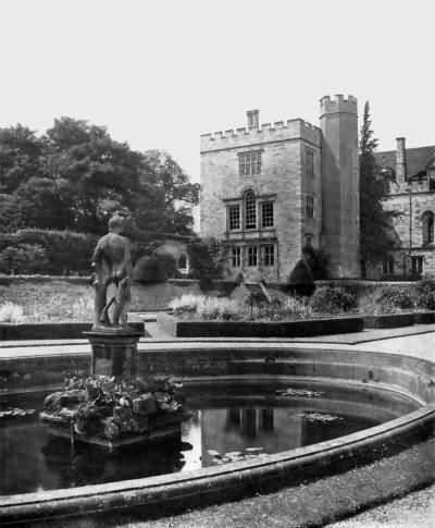 Penshurst - the lily pool and southwest tower - c 1930