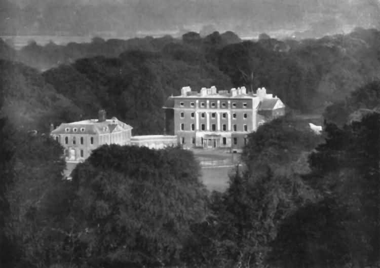 Chevening - looking down on the north front - c 1930