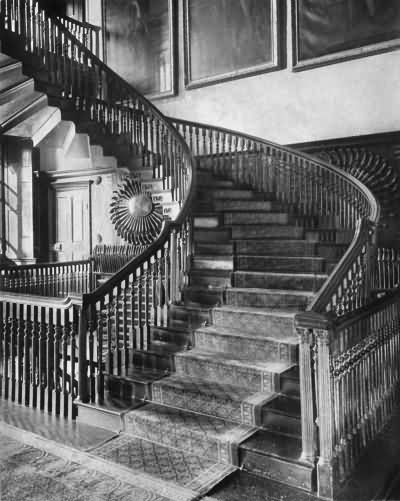 Chevening - the great staircase - c 1930