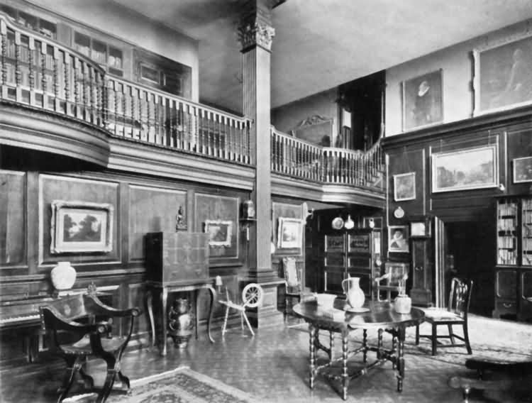 West Farleigh Hall - the entrance hall and gallery - c 1930