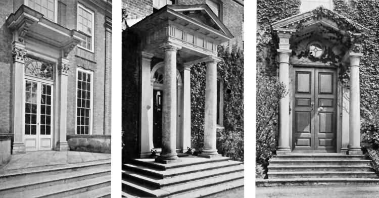 Bradbourne, Ovenden & West Farleigh Hall - doorways - c 1930