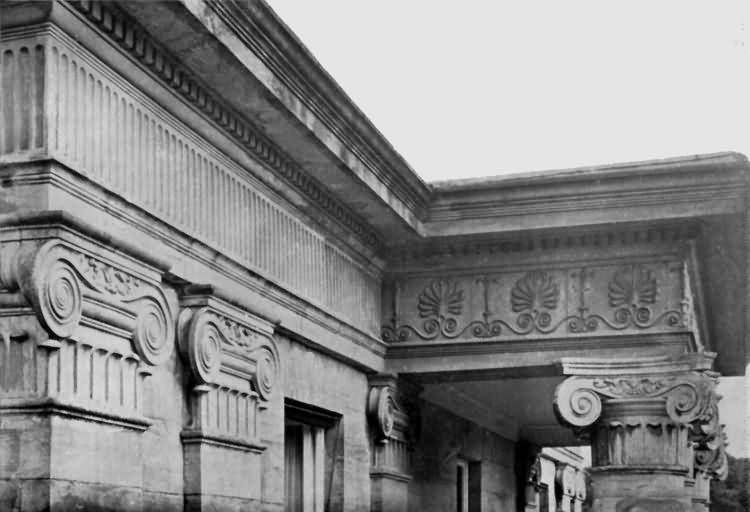 Brasted Place - detail of the entablature - c 1930