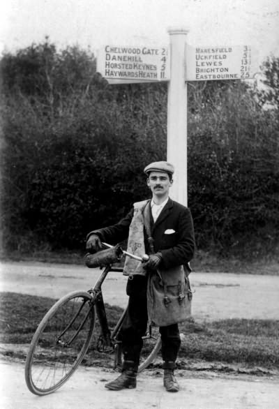 Frank Ridley, at Nutley cross roads - c 1911