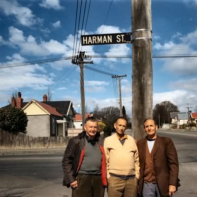 Robert George Harman on a visit after 30 years of not seeing his brothers Jesse Walter (Jack) and Sidney Frank - c 1965