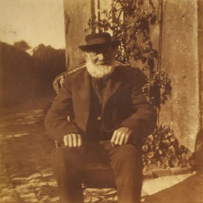 John Harman at 86, outside No 1 Primrose Villa, Cottage Hill - 1914