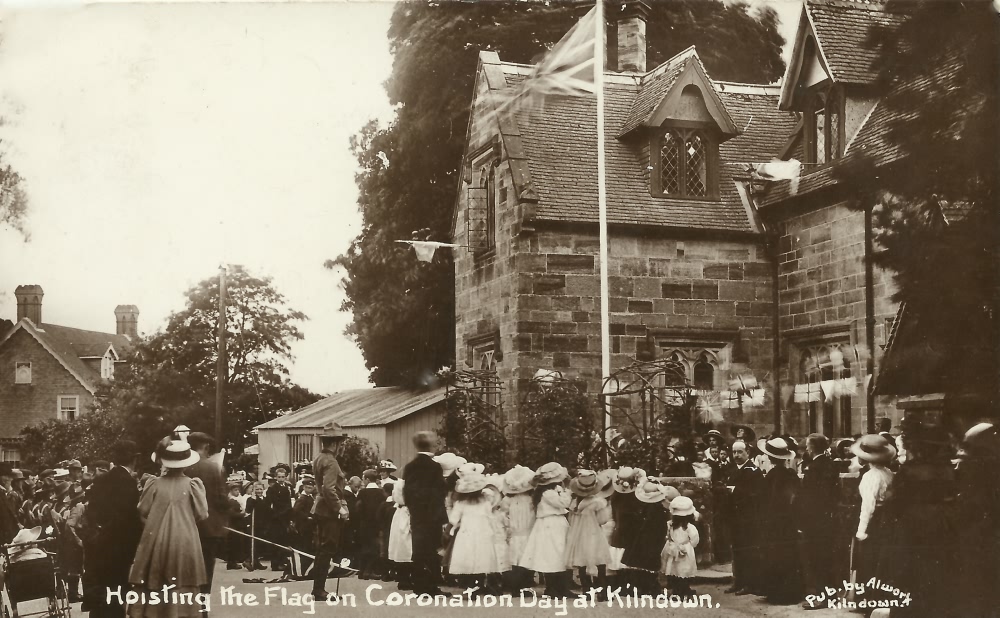 Hoisting the flag on Coronation Day, Kilndown - 1911