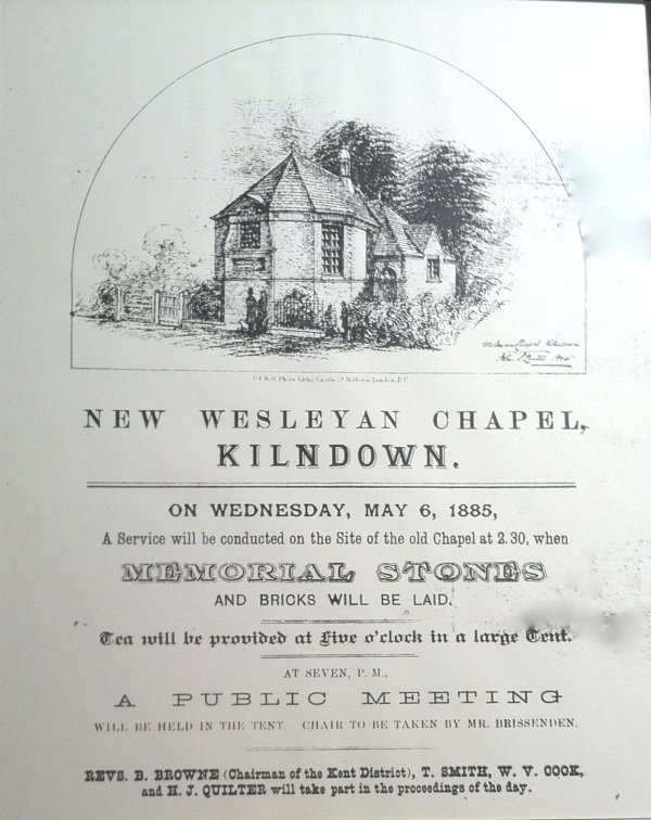 New Wesleyan Chapel, Kilndown - 6th May 1885