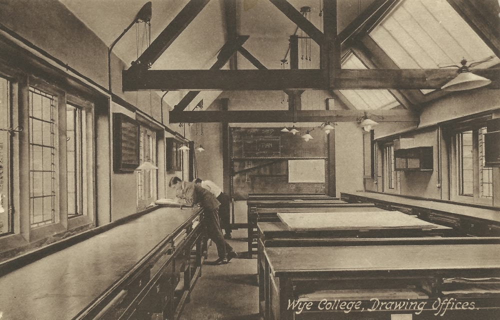 Drawing Office, Wye College - c 1917