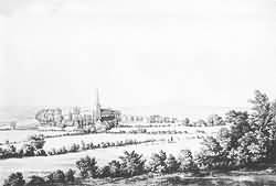 The View from the hill above Rectory House in 1785